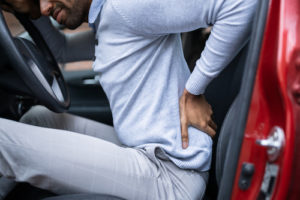 Driver suffering back pain