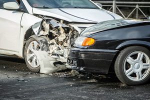 Cars get damaged by crash